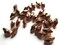 30 10.5mm Vintage Red Copper Faceted Oval Beads Vintage Copper Plated Plastic Beads